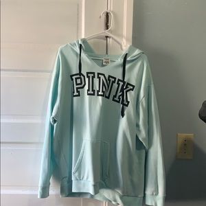 Pink pullover hoodie